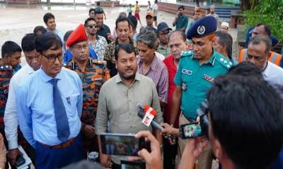 দুর্গাপূজার বিসর্জন ঘাট পরিদর্শনে রাসিক প্রশাসক, বিভাগীয় কমিশনার ও আরএমপি কমিশনার