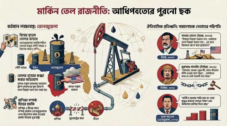 ইরাক থেকে ভেনেজুয়েলা: ‘তেল রাজনীতির’ পুরনো ছক